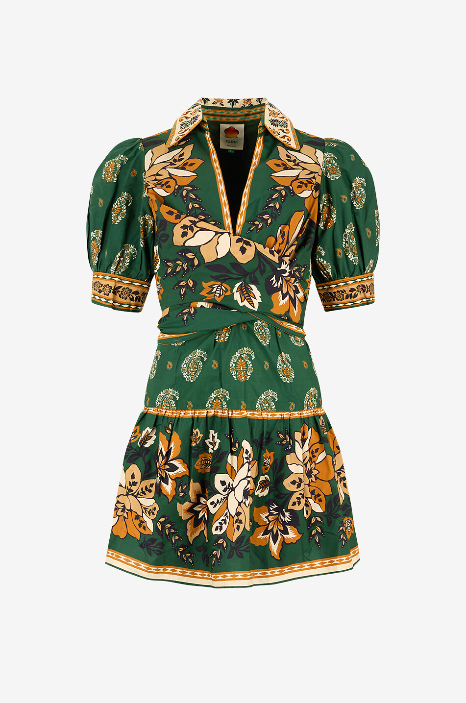 Ayla printed cotton mini dress