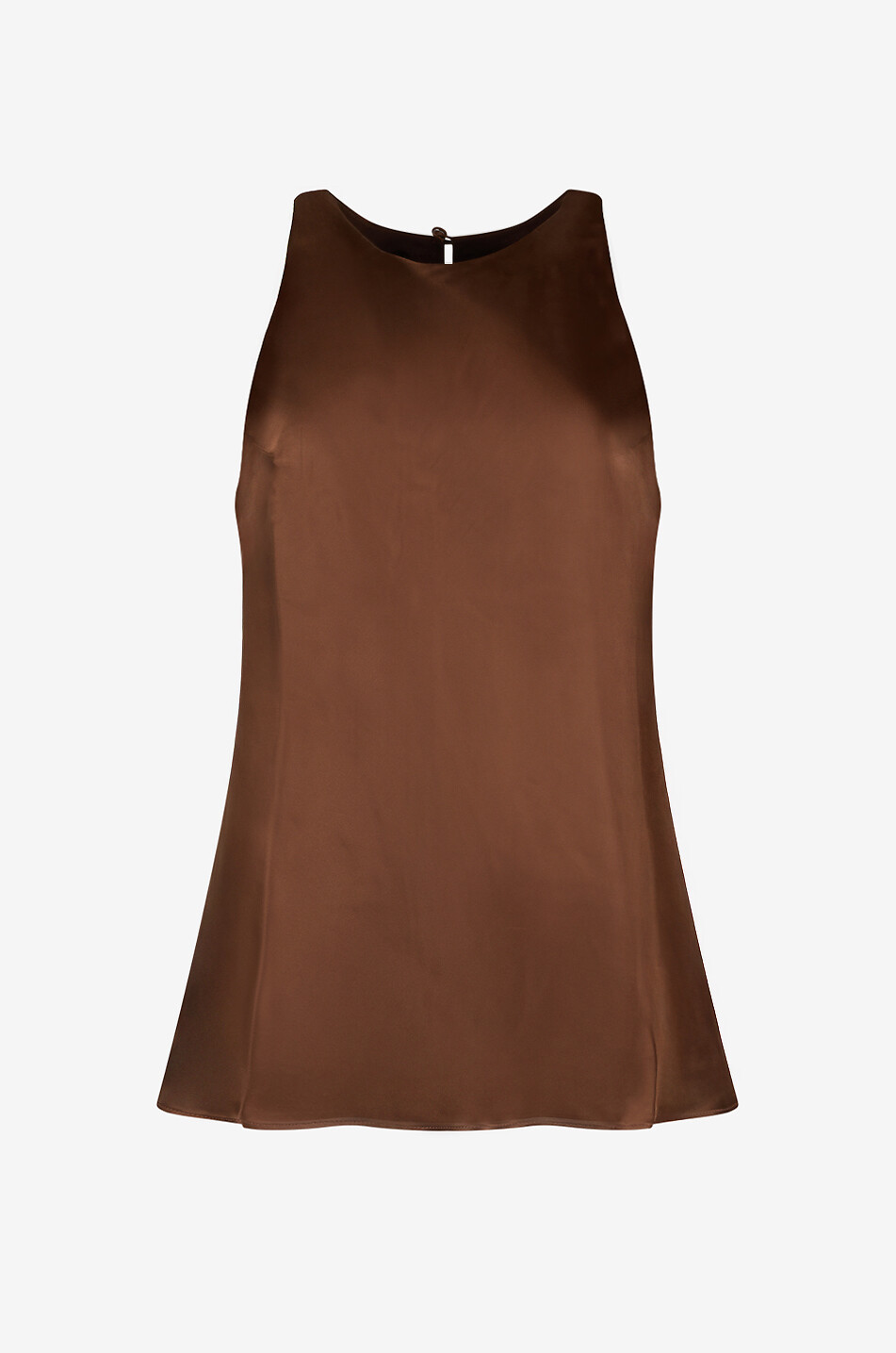 Top sans manches en satin de soie Saskia