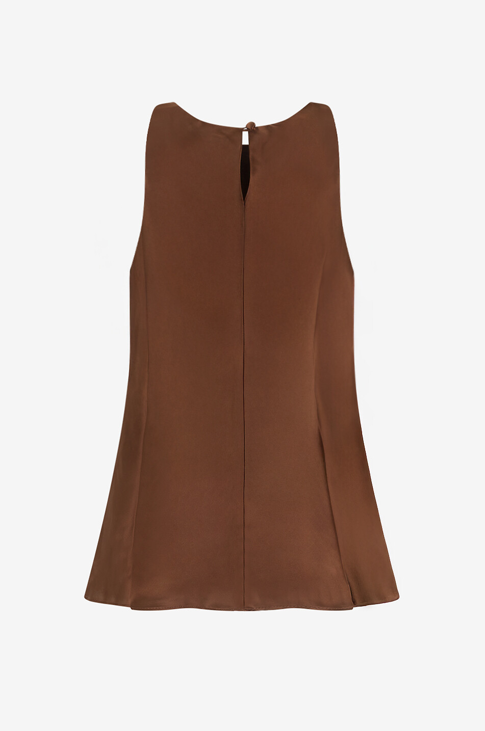 REFORMATION Top sans manches en satin de soie Saskia Femme MARRON 2