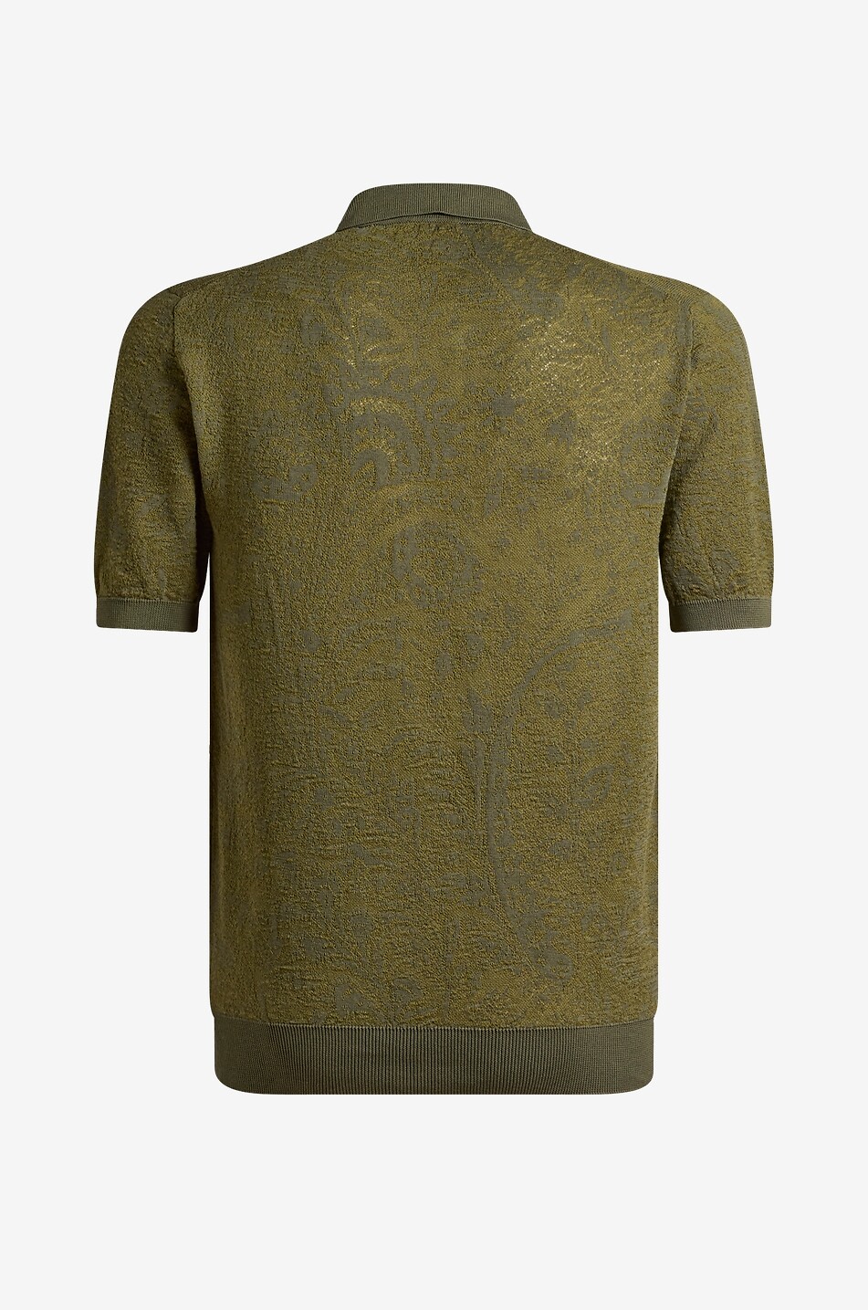 ETRO Polo à manches courtes en maille jacquard Paisley de coton Homme VERT MOYEN 2