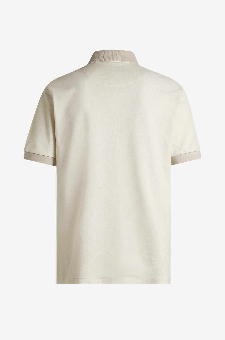 ETRO Roma Paisley printed short-sleeved cotton piqué polo shirt Men EGGSHELL 2
