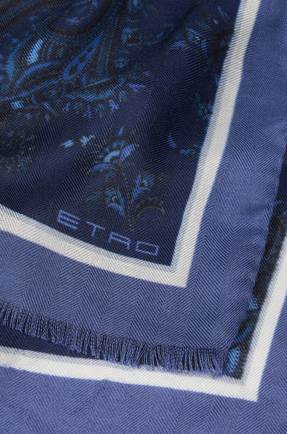ETRO Schal aus Baumwolle mit Paisley-Print Orfeo Herren DUNKELBLAU 3