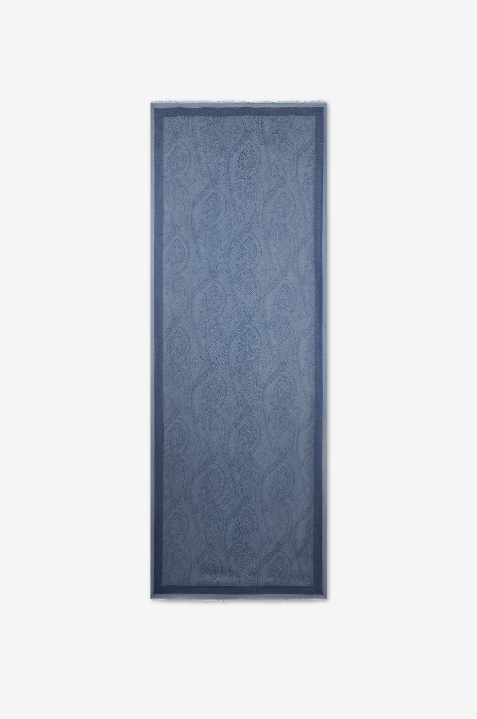 ETRO Orfeo Arnica patterned modal and cashmere scarf Men MEDIUM BLUE 1
