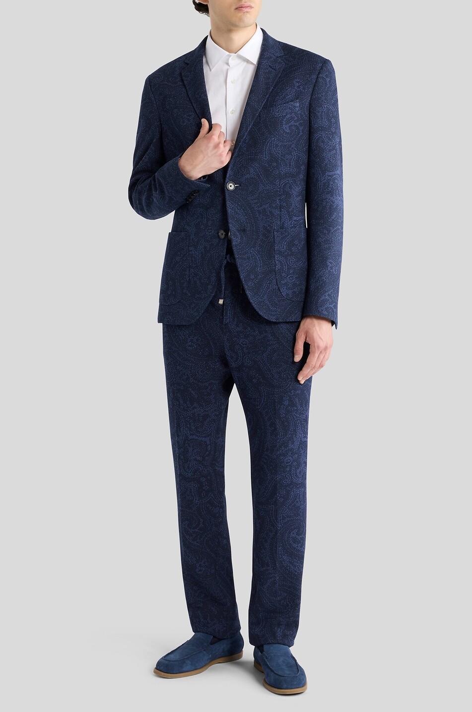 ETRO Roma paisley jacquard blazer Men DARK BLUE 3