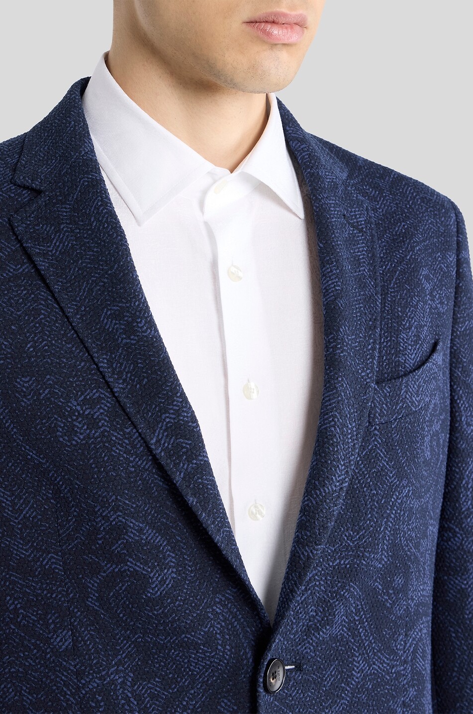 ETRO Roma paisley jacquard blazer Men DARK BLUE 7