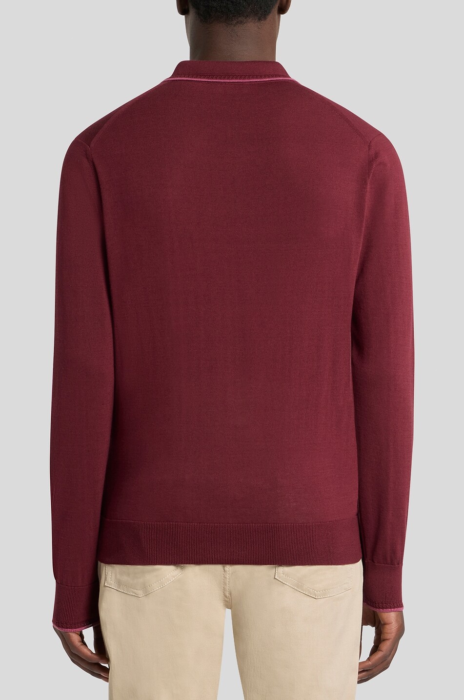 ETRO Feiner Polo-Pullover aus Baumwolle und Seide Pegaso Herren MITTELROT 4