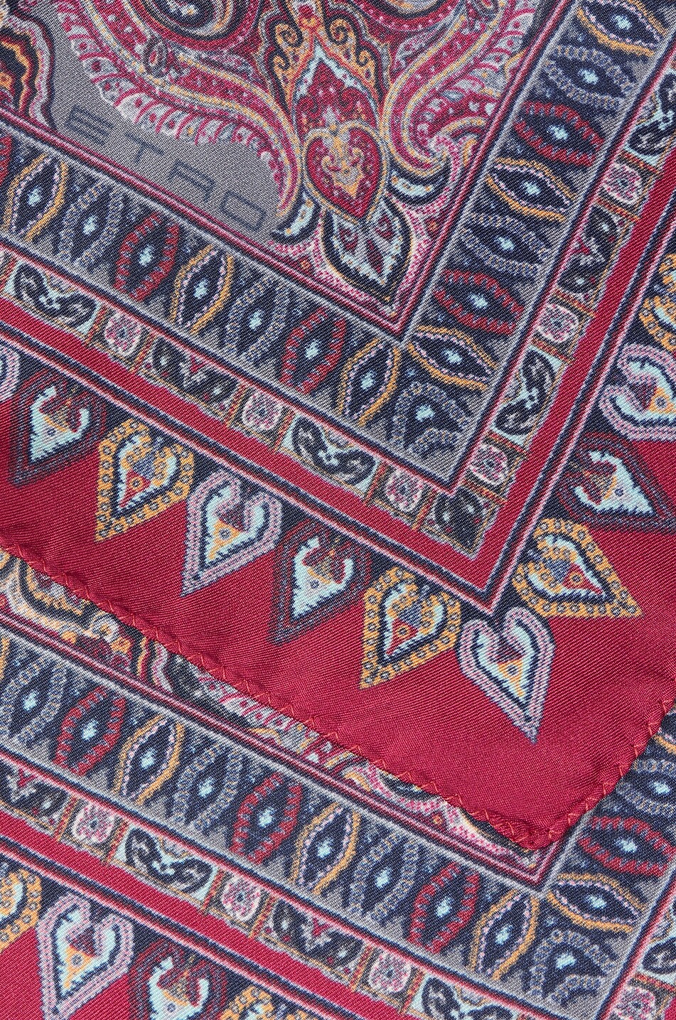 ETRO Seidentwill-Einstecktuch mit Paisley-Print Fedora Herren DUNKELBLAU 2