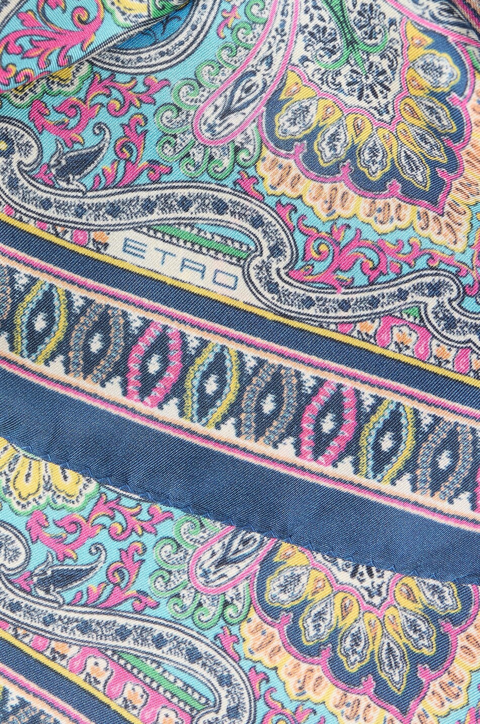 ETRO Fedora Paisley patterned silk square Men DARK BLUE 2