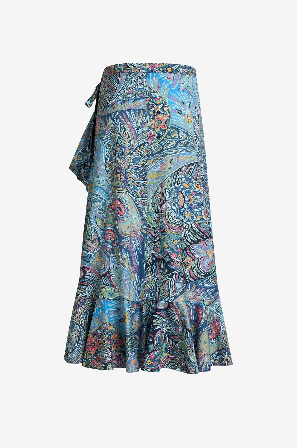 ETRO Jupe midi à imprimé paisley en coton Femme BLEU MOYEN 2