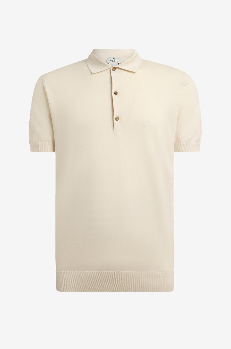 Kurzarm-Polohemd aus Seiden-Jersey mit Paisley-Print