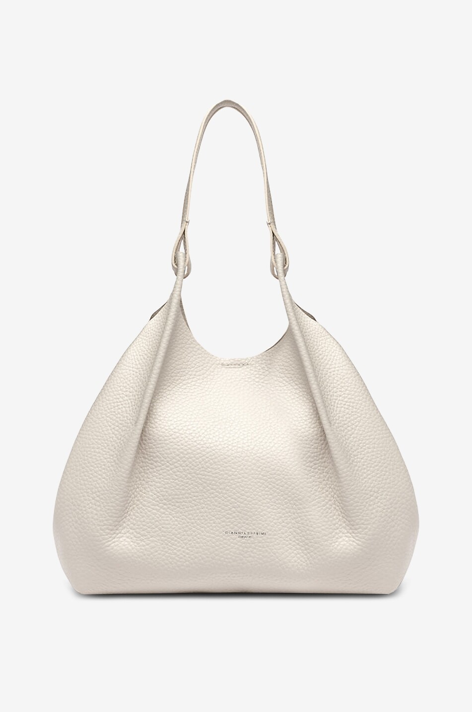 GIANNI CHIARINI Handtasche aus genarbtem Leder Dua Damen CREMEFARBEN 1