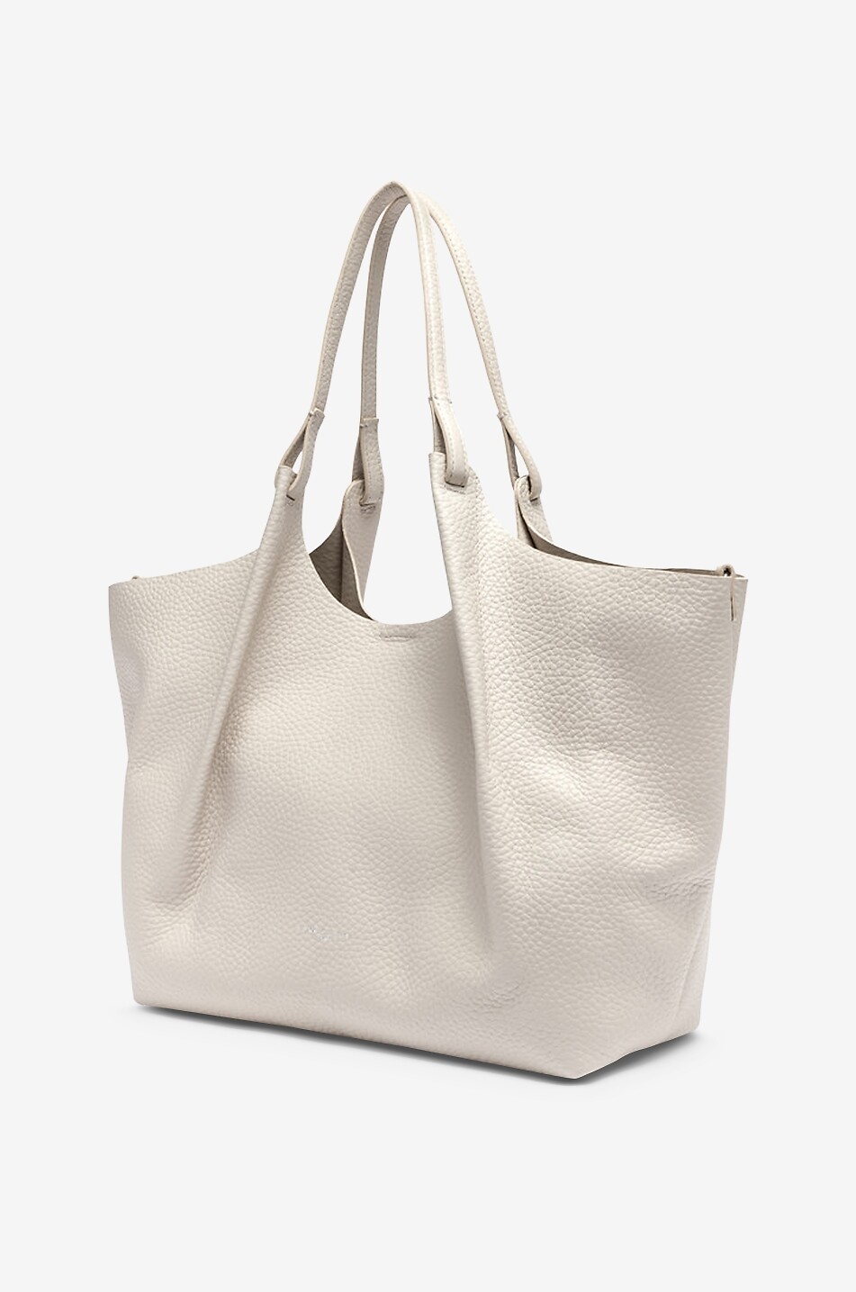 GIANNI CHIARINI Handtasche aus genarbtem Leder Dua Damen CREMEFARBEN 3