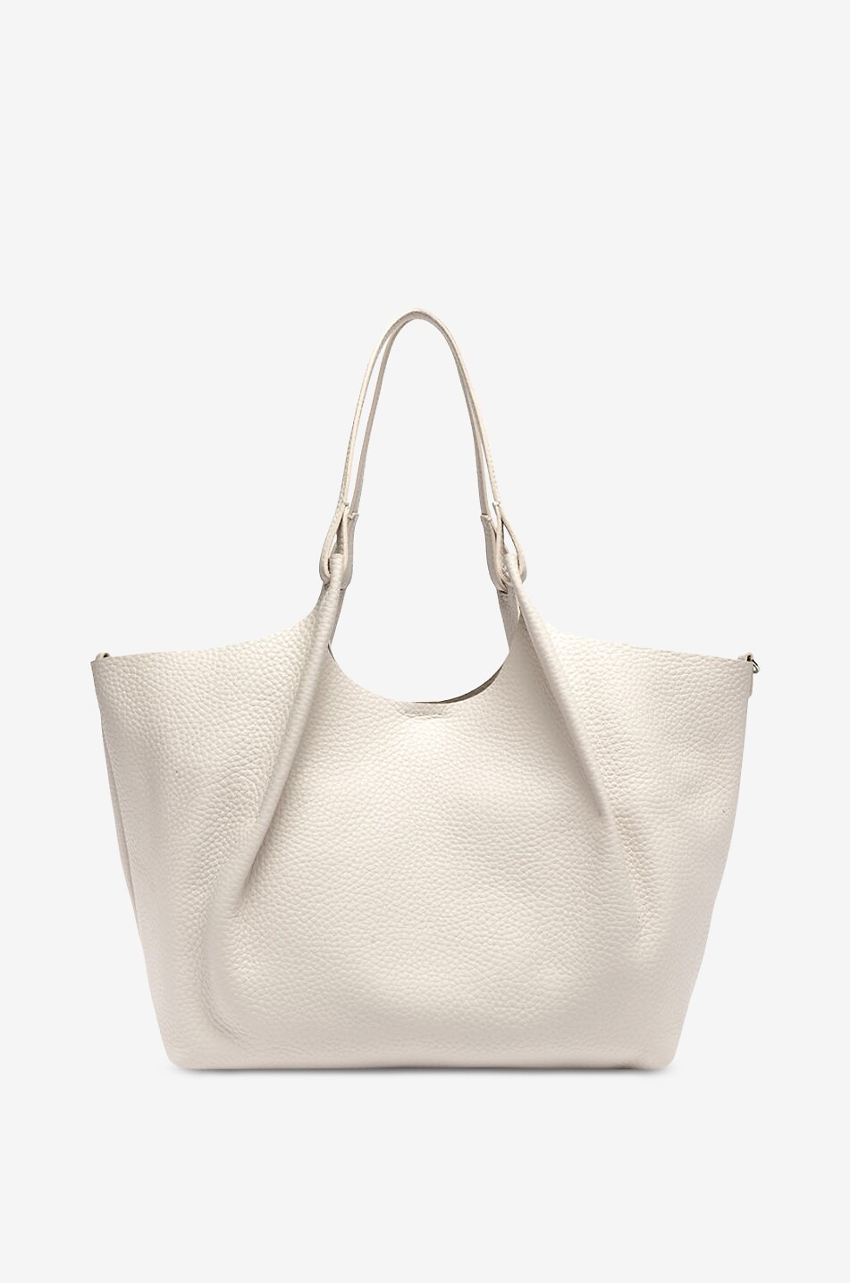 GIANNI CHIARINI Handtasche aus genarbtem Leder Dua Damen CREMEFARBEN 4