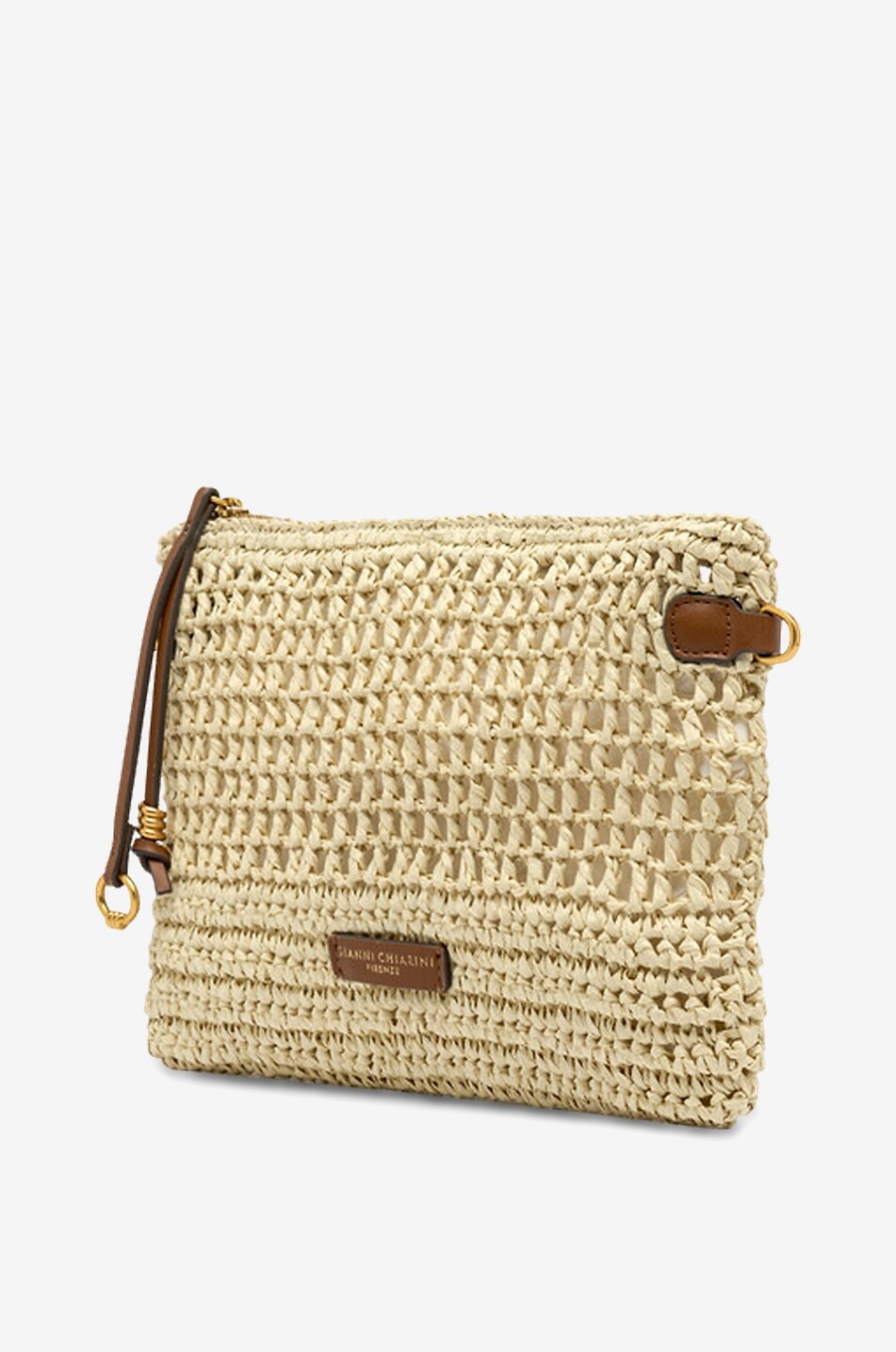 GIANNI CHIARINI Néfeli rectangular clutch bag with adjustable shoulder strap Women BEIGE 3