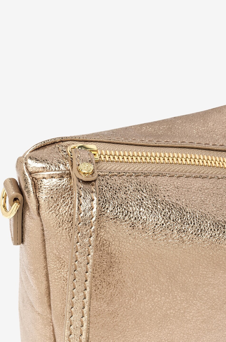 GIANNI CHIARINI Rechteckige Wildleder-Clutch mit Metallic-Effekt Nora Damen GOLDEN 10