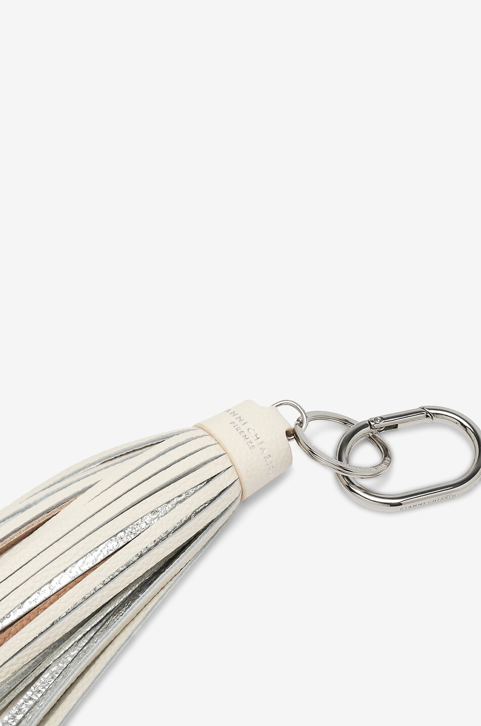 GIANNI CHIARINI Charm pour sac à main à franges en cuir Gianni Chiarini Femme Beige Foncé 4