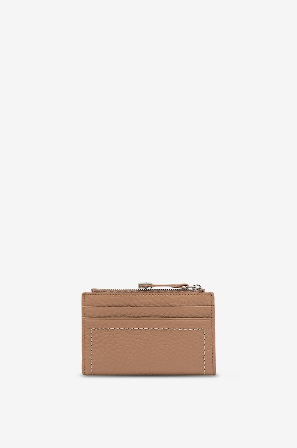 GIANNI CHIARINI Bubble zip-around compact wallet in grained leather Women LIGHT BROWN 4