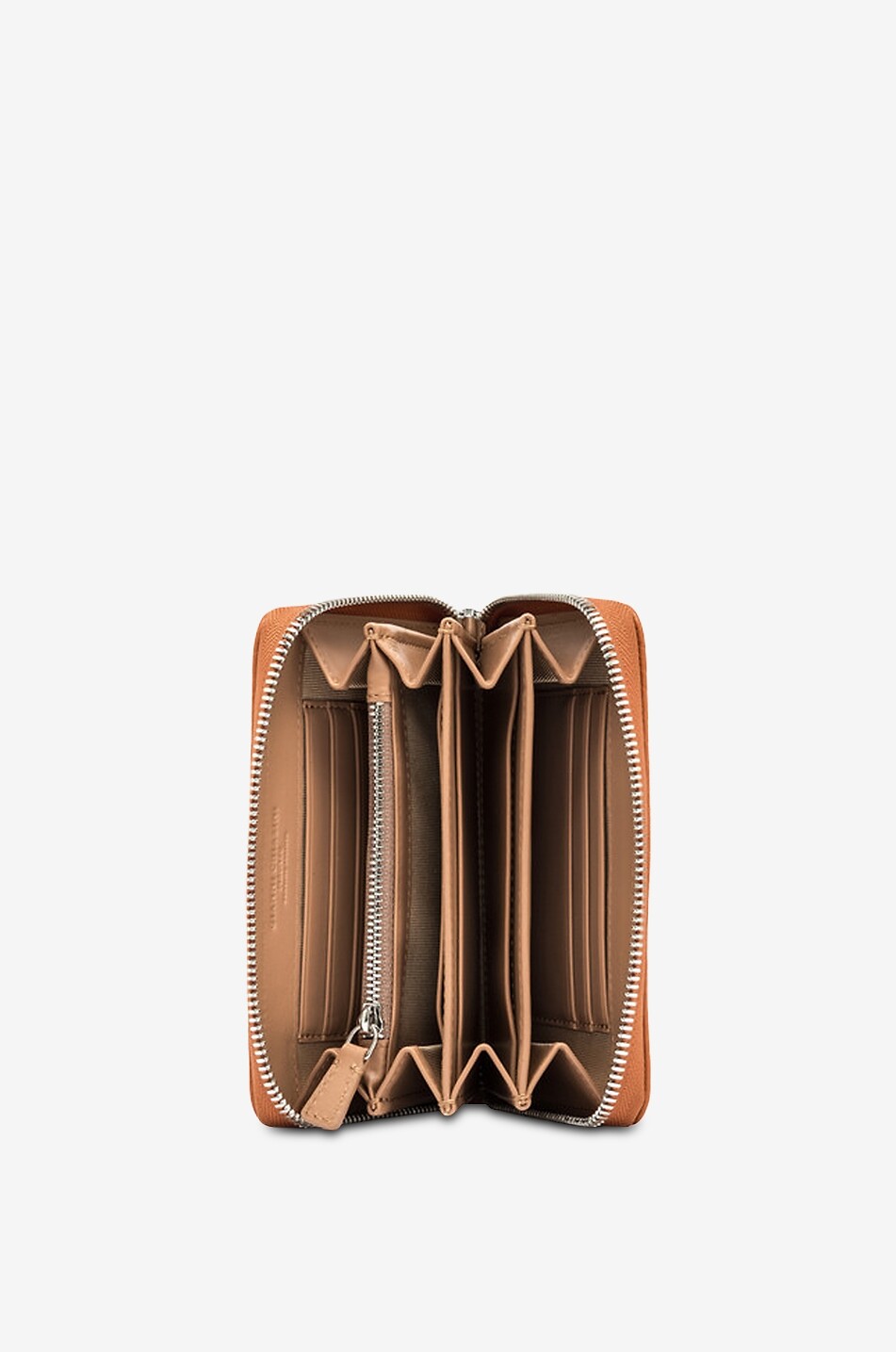 GIANNI CHIARINI Bubble compact zip-around leather wallet Women DARK ORANGE 8