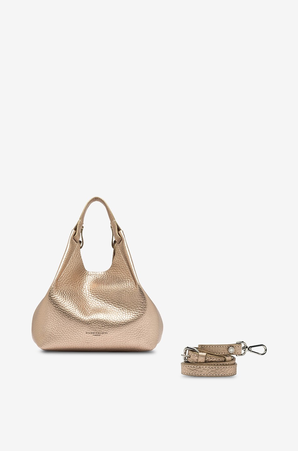 GIANNI CHIARINI Dua grained leather handbag Women Colourless 2