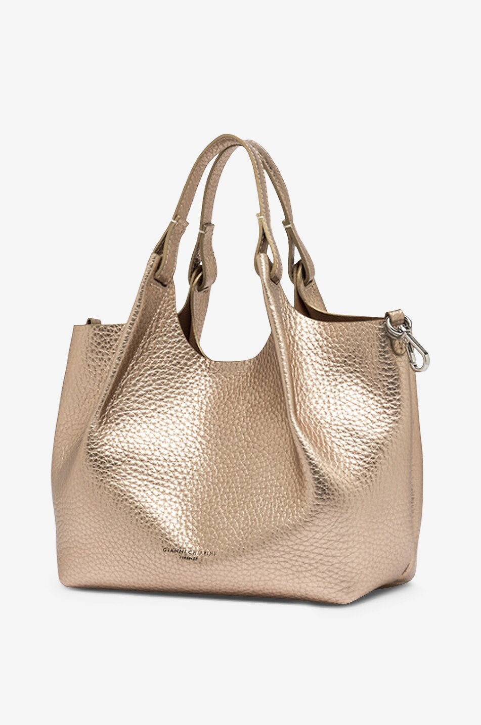 GIANNI CHIARINI Dua grained leather handbag Women Colourless 4