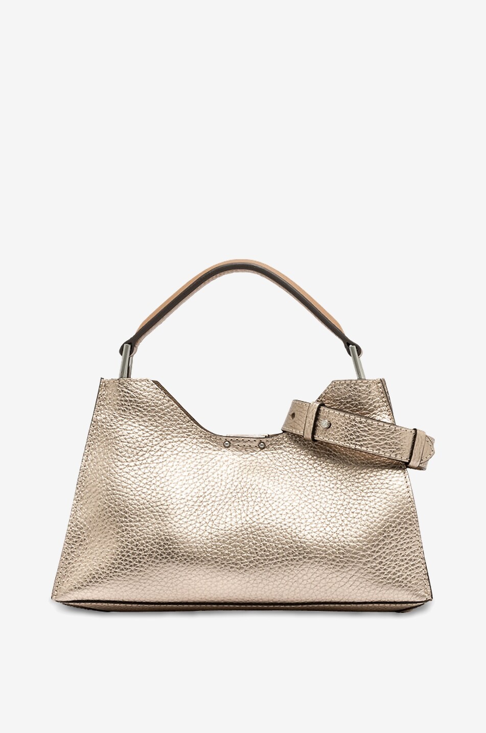 GIANNI CHIARINI Sac à main en cuir grainé métallisé Aurore Femme DORE 2