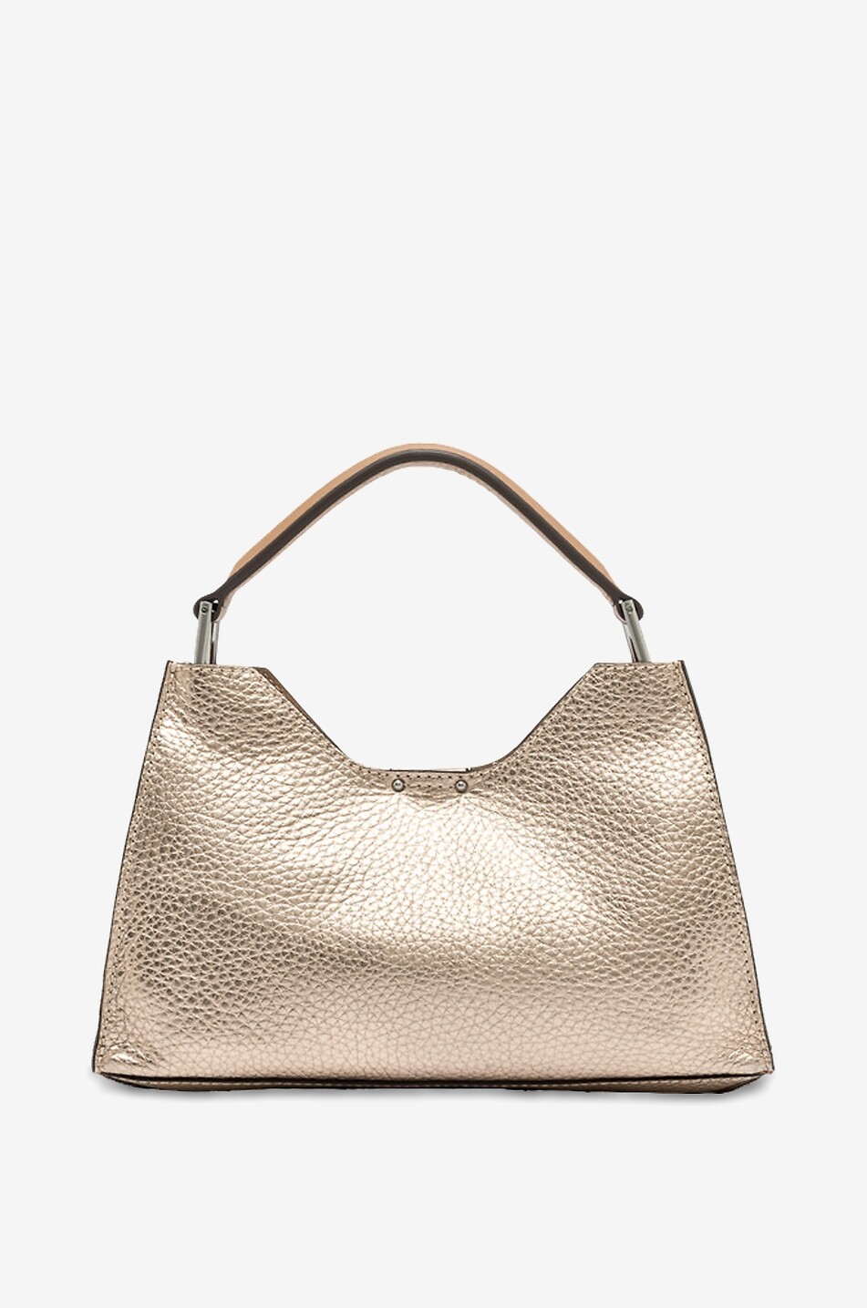 GIANNI CHIARINI Sac à main en cuir grainé métallisé Aurore Femme DORE 6