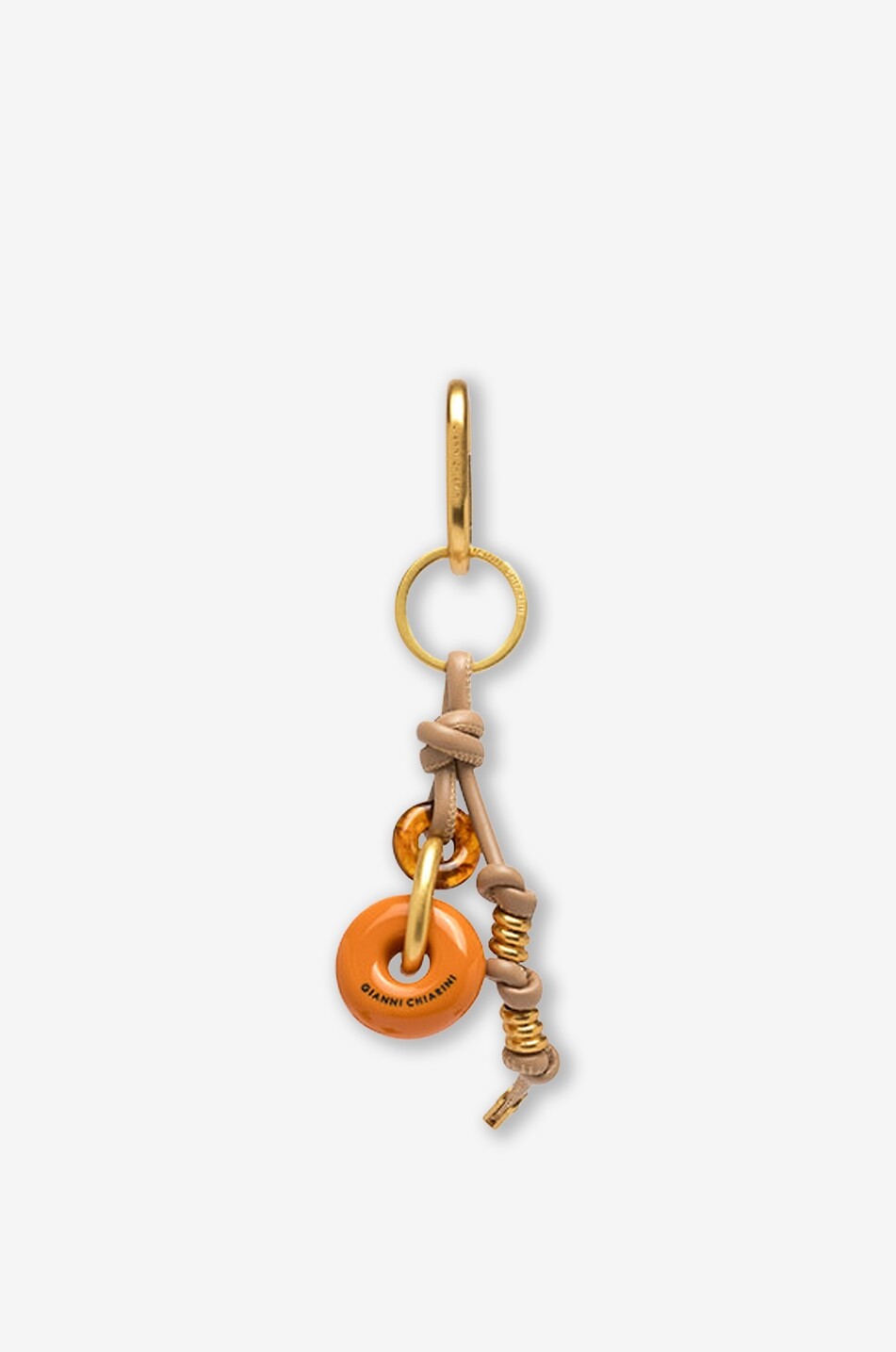 GIANNI CHIARINI Schlüsselanhänger und Taschencharm aus Kunstleder und Harz Donut Damen ORANGE 2