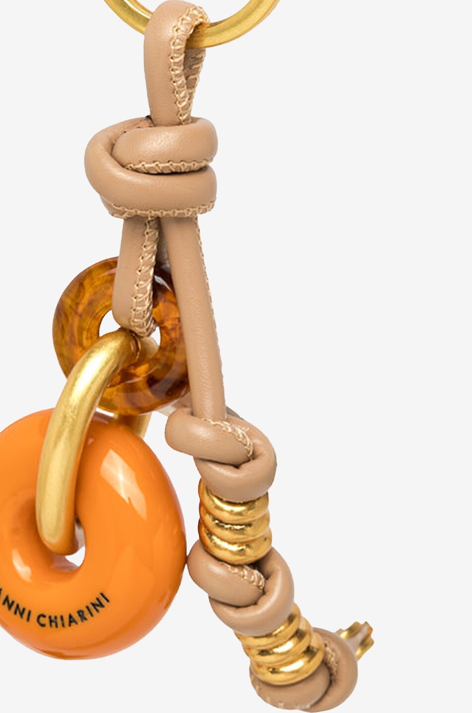 GIANNI CHIARINI Schlüsselanhänger und Taschencharm aus Kunstleder und Harz Donut Damen ORANGE 4