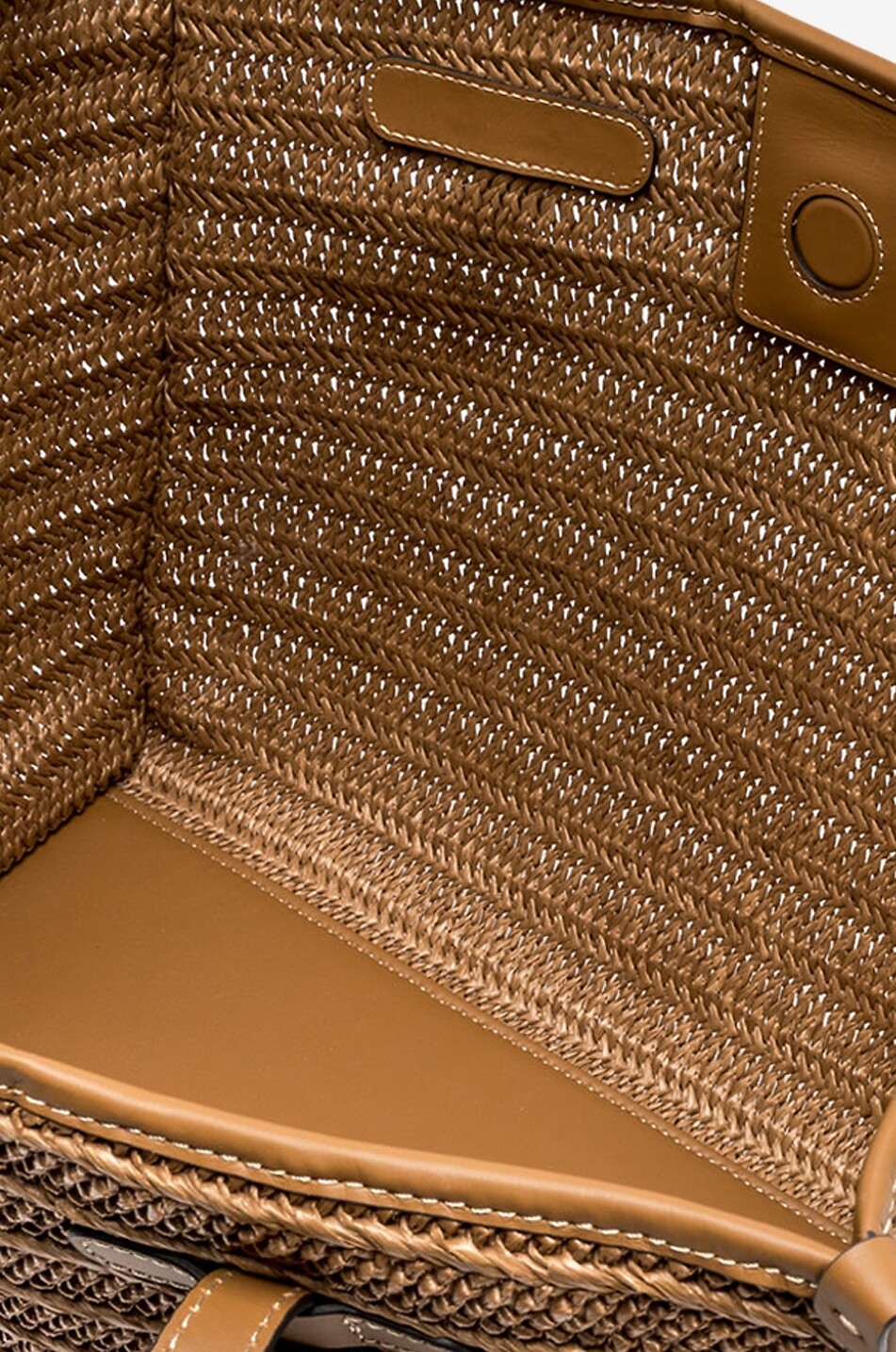 GIANNI CHIARINI Marcella openwork-weave raffia and leather tote bag Women MEDIUM BROWN 4