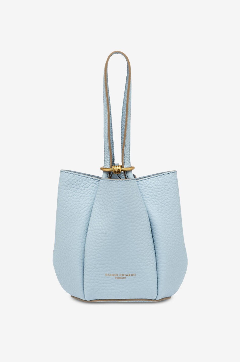 GIANNI CHIARINI Rechteckige Schultertasche aus genarbtem Leder Lily Damen HELLBLAU 1
