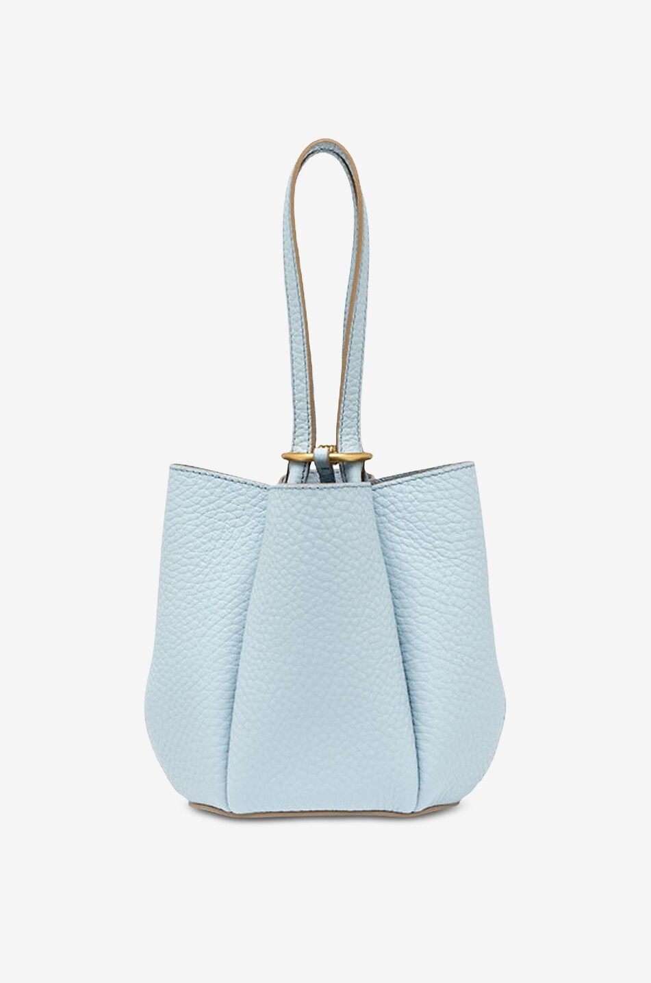 GIANNI CHIARINI Rechteckige Schultertasche aus genarbtem Leder Lily Damen HELLBLAU 3