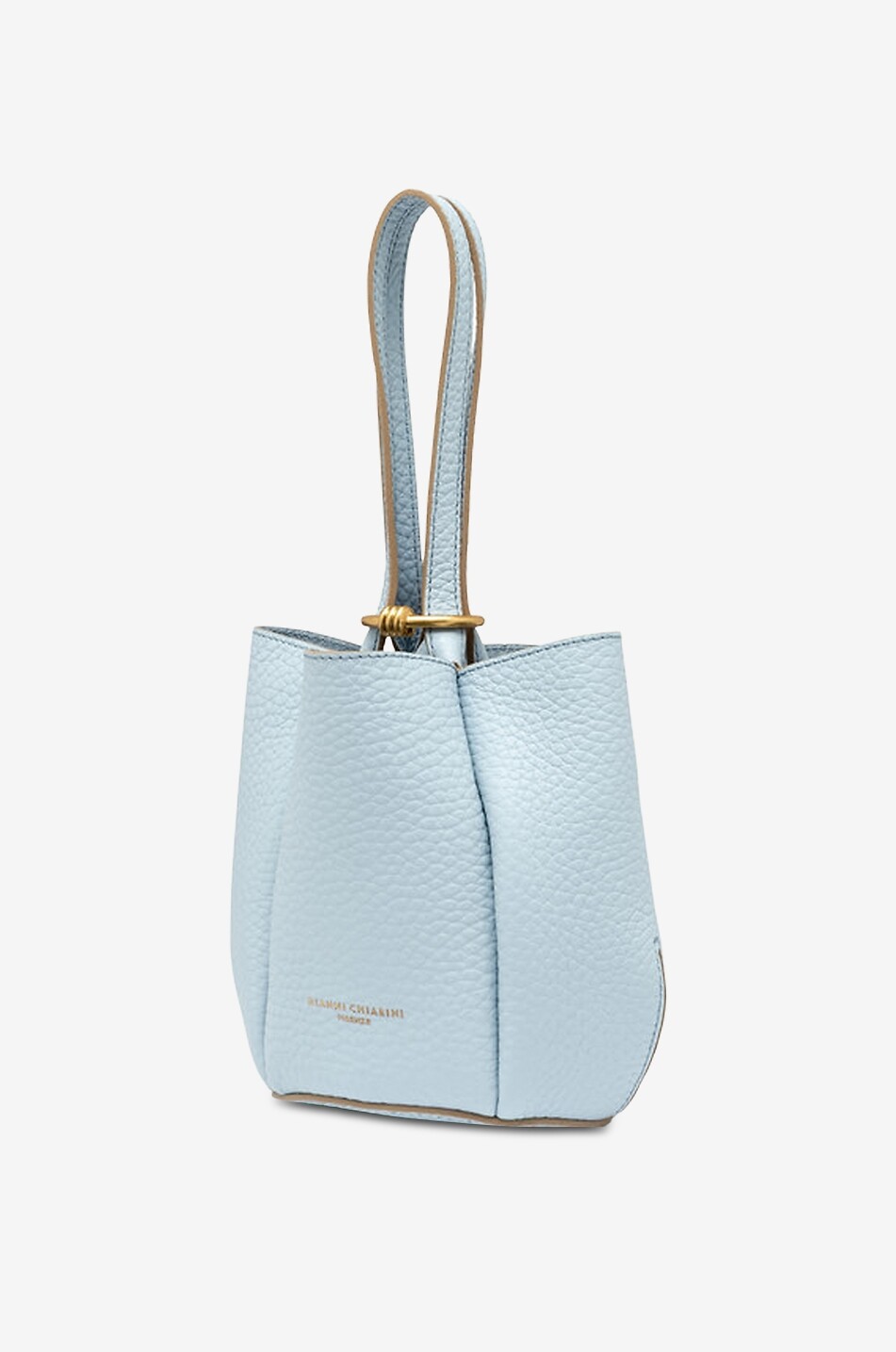 GIANNI CHIARINI Rechteckige Schultertasche aus genarbtem Leder Lily Damen HELLBLAU 4