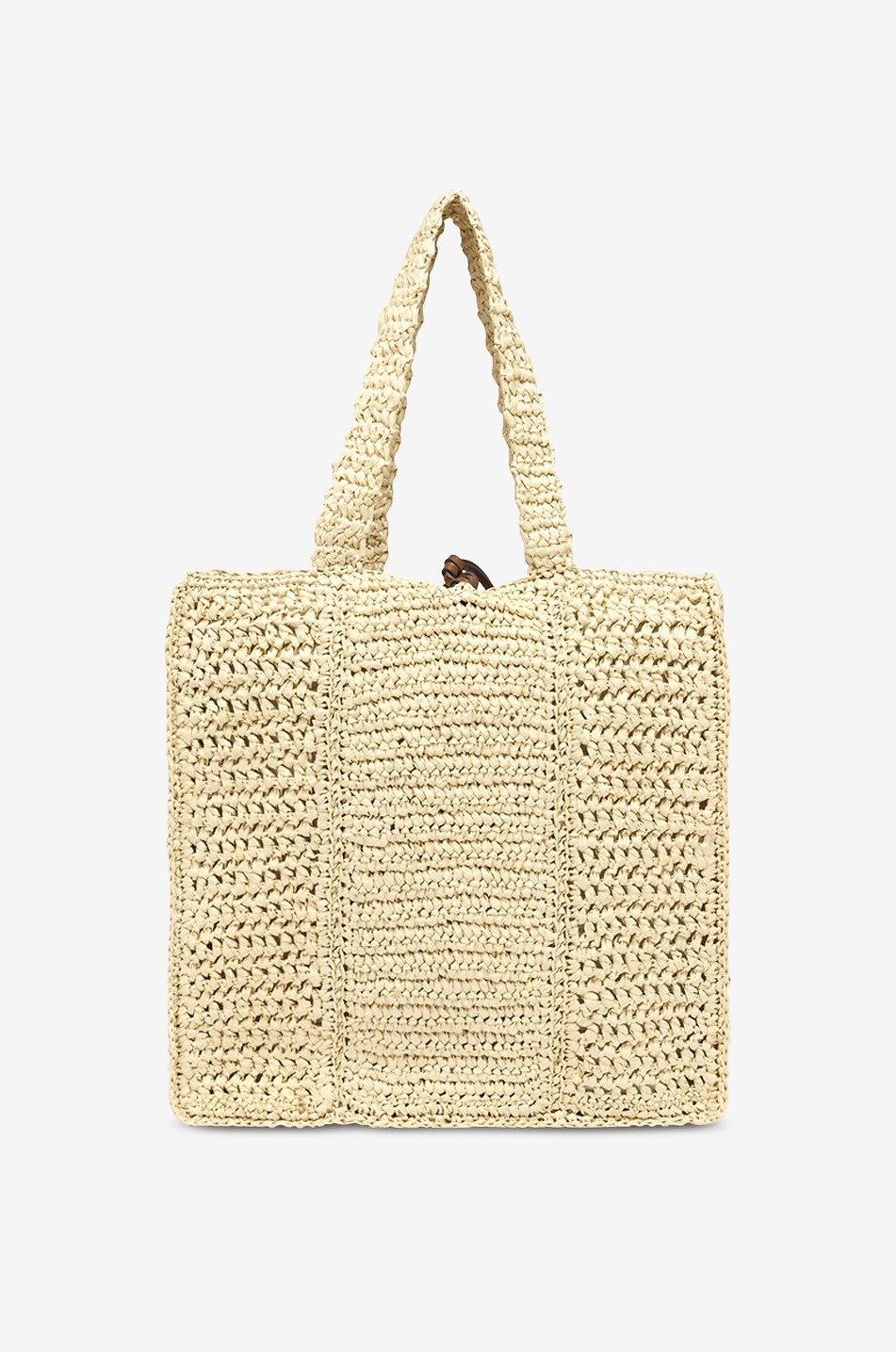 GIANNI CHIARINI Néfeli rectangular raffia tote bag with embroidered logo Women BEIGE 2