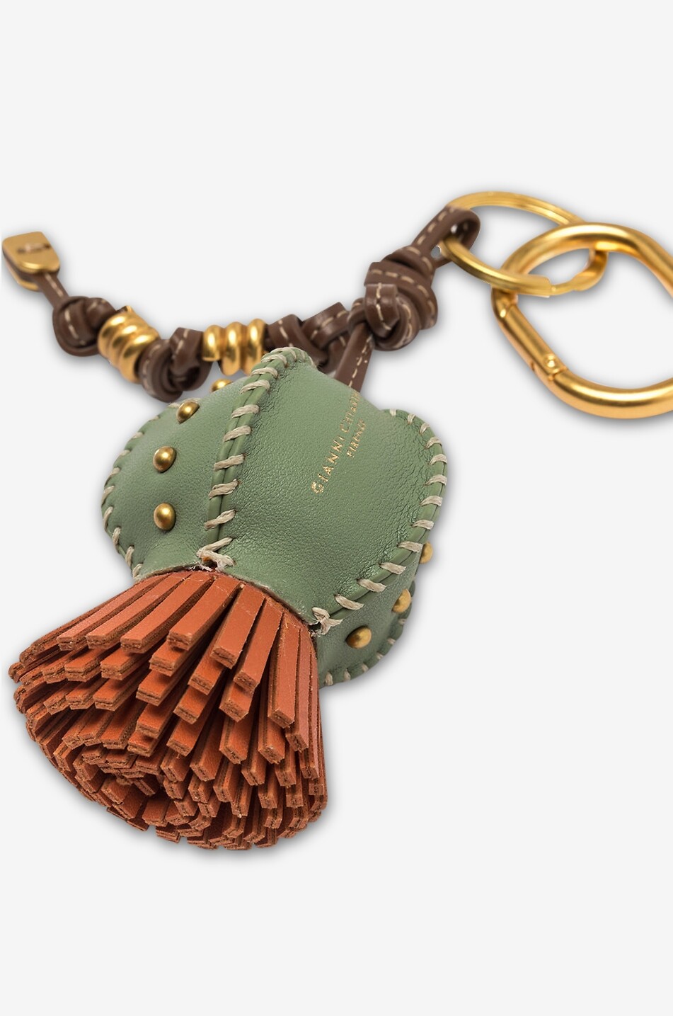 GIANNI CHIARINI Charm pour sac à main en cuir Cactus Femme VERT 4