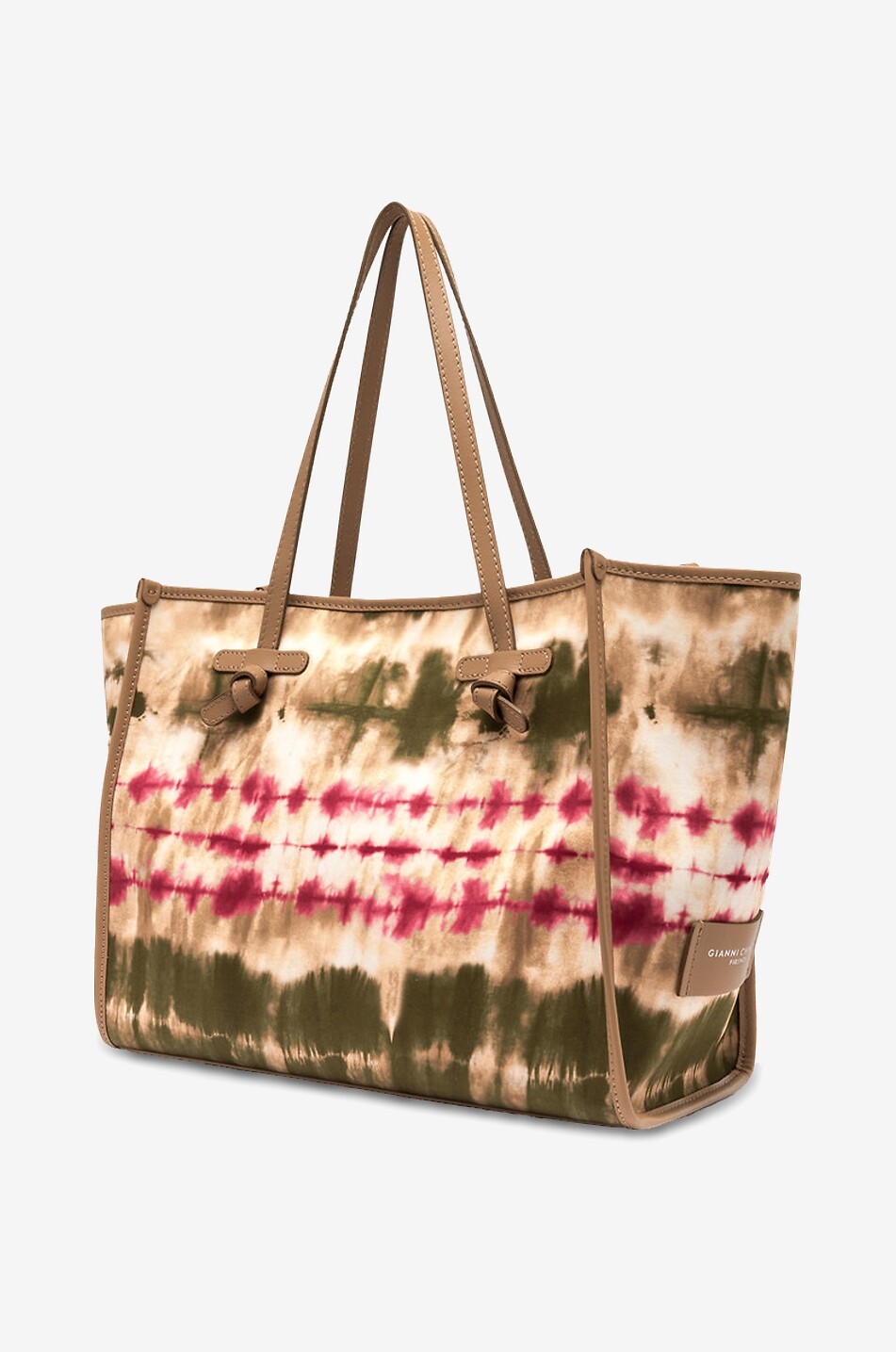 GIANNI CHIARINI Sac cabas en toile motif tie-dye et cuir Marcella Femme MULTICOLORE 5