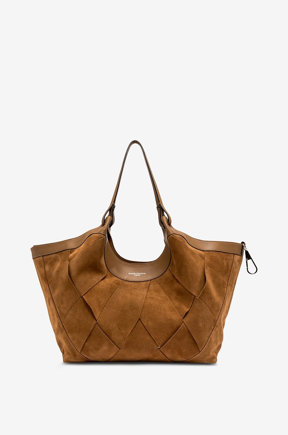 GIANNI CHIARINI Gewebter Shopper aus Wild-  und Glattleder Dua Damen HELLBRAUN 2