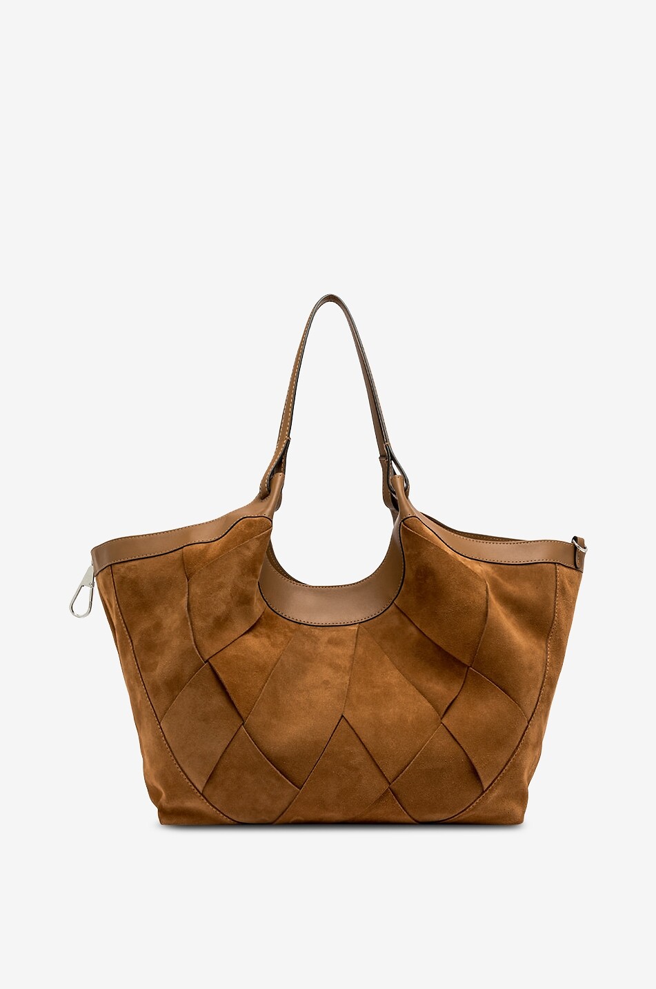 GIANNI CHIARINI Gewebter Shopper aus Wild-  und Glattleder Dua Damen HELLBRAUN 8