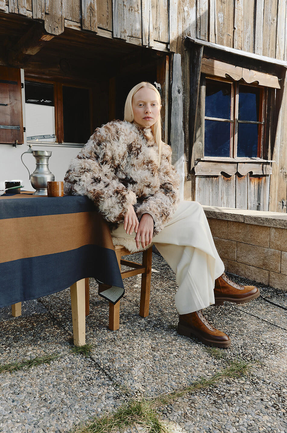 HERNO Pantalon de jogging en flanelle de cachemire et soie Femme BLANC CASSE 3