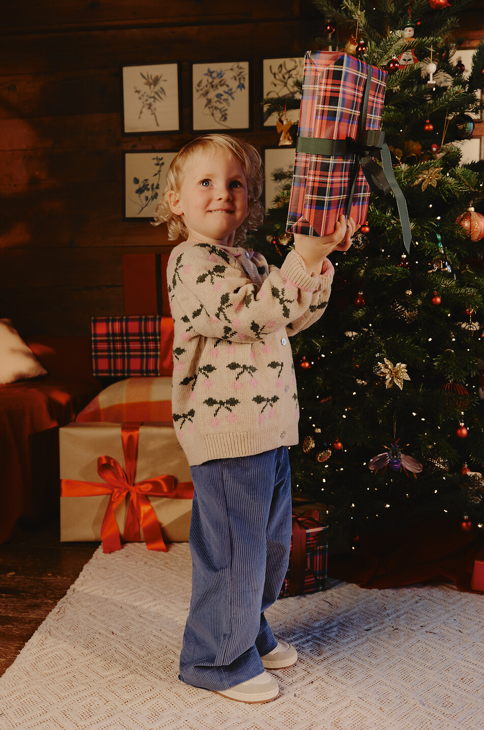 MONNALISA Pantalon droit en velours côtelé fille Fille BLEU FONCE 3