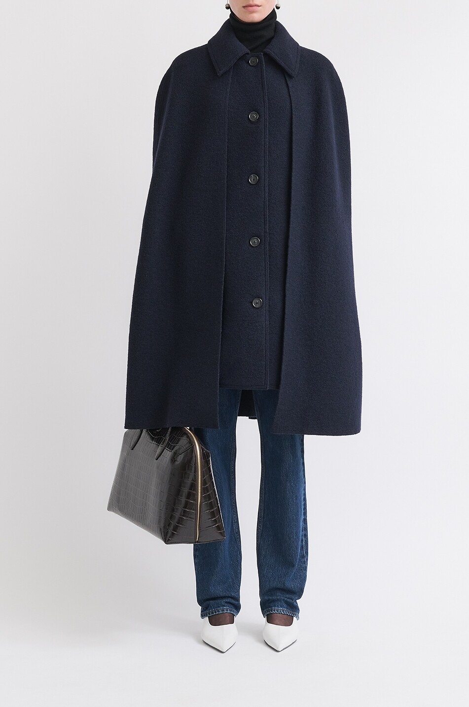 TOTEME Cape-Mantel aus Wolle Damen DUNKELBLAU 3