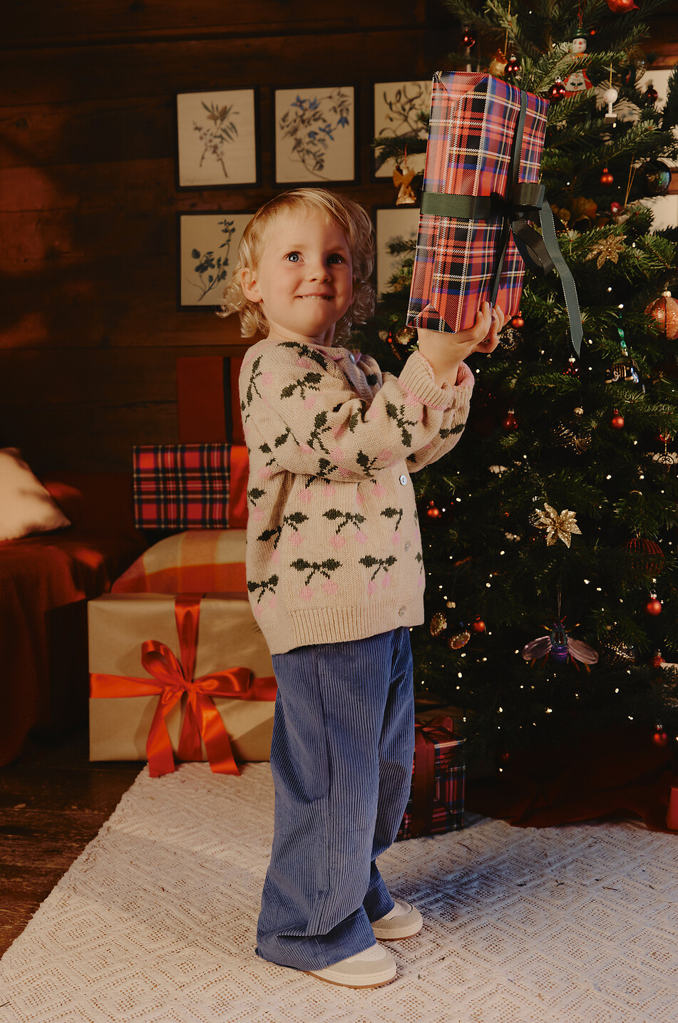 KONGES SLØJD Pull à col fille en maille fantaisie Belou Fille BEIGE 4