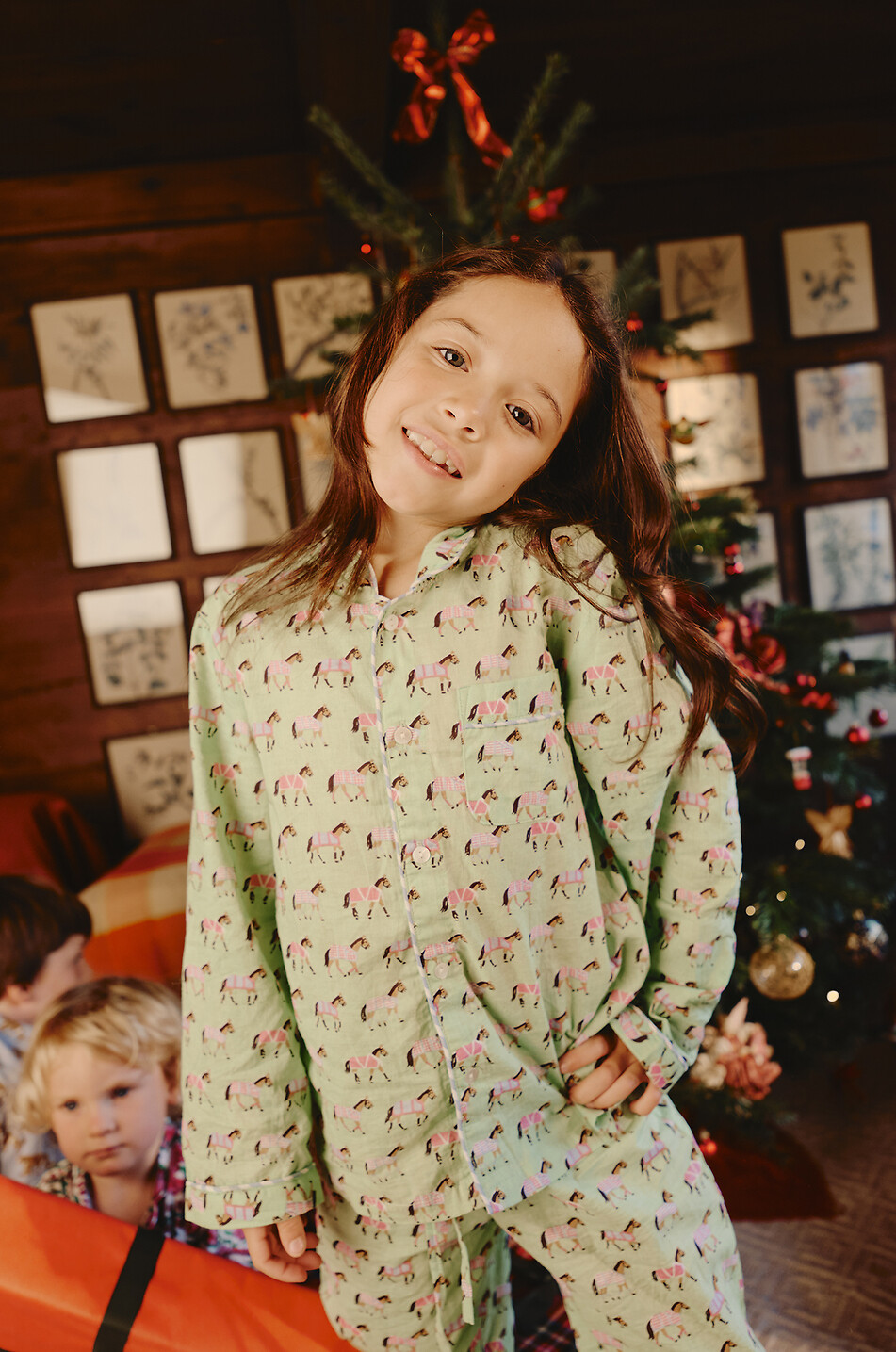 STUDIO BRAI Kids printed cotton Kiki pyjama Unisex GREEN 3