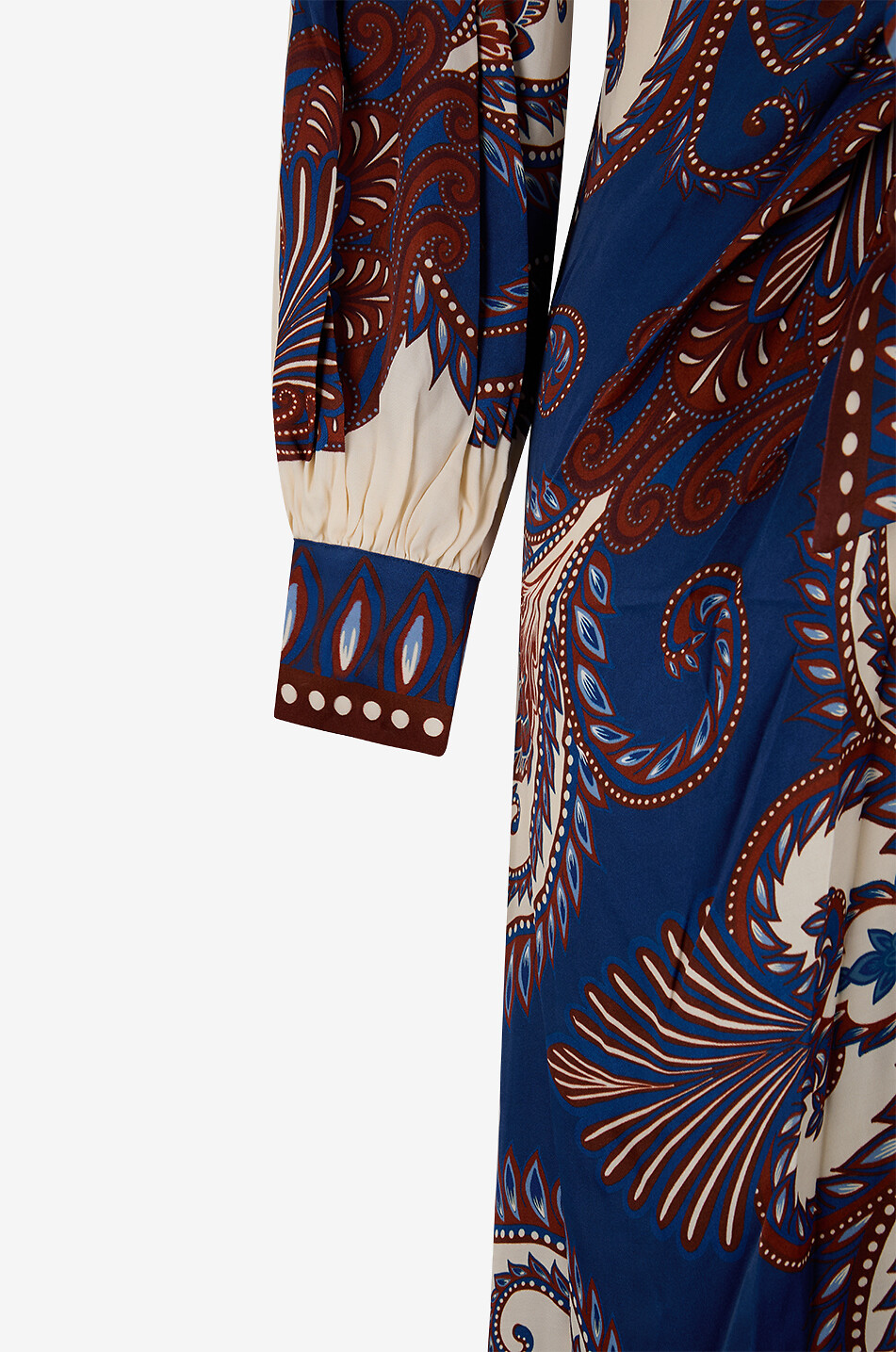 FARM RIO Arabesque Scarf printed midi shirt dress Women BLUE 5