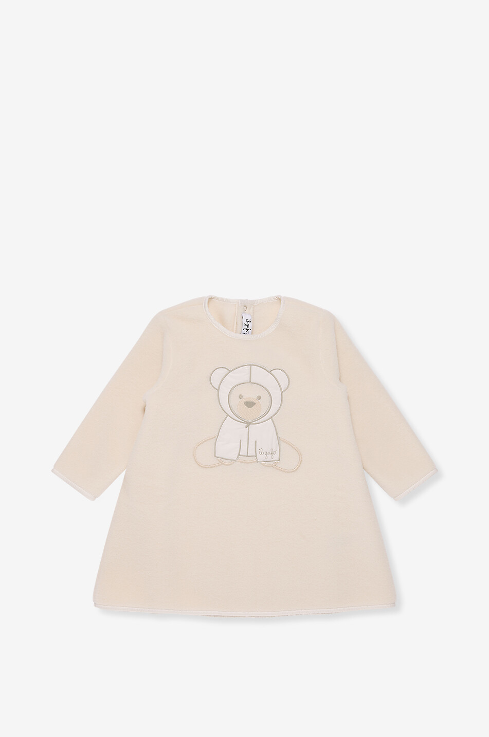 Robe polaire duveteuse brodée bébé