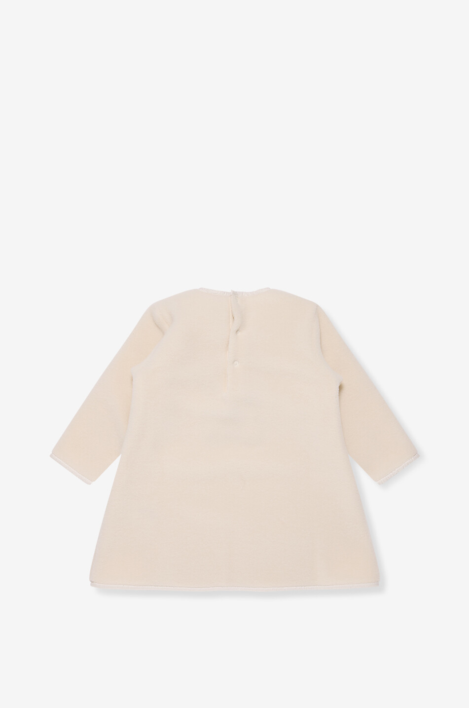 IL GUFO Robe polaire duveteuse brodée bébé Bébé Beige clair 2