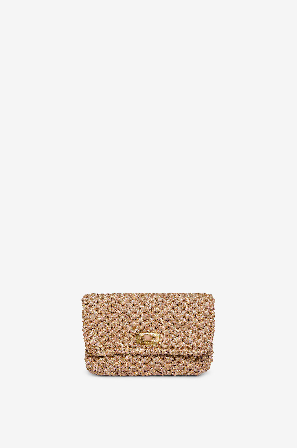 BOKS&BAUM PARIS Funkelnde rechteckige Häkeltasche Bovary Damen HELLROSA 1