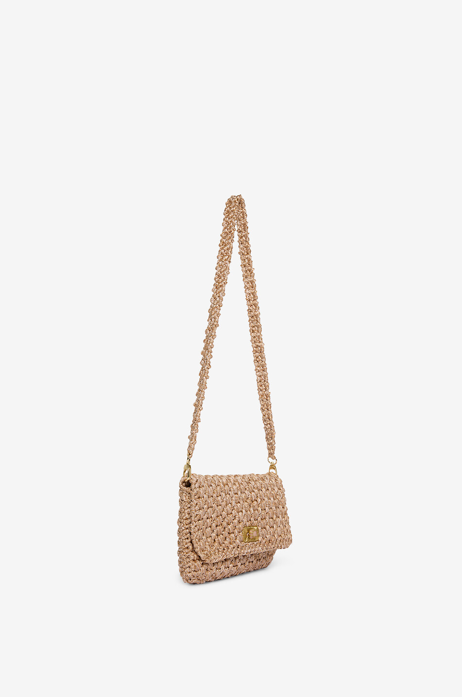 BOKS&BAUM PARIS Funkelnde rechteckige Häkeltasche Bovary Damen HELLROSA 2