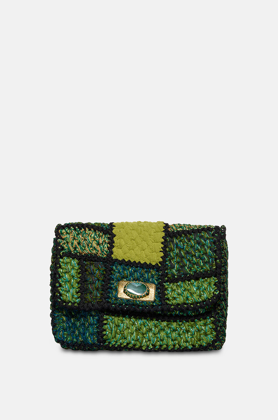 Gehäkelte funkelnde Schultertasche Shelly S