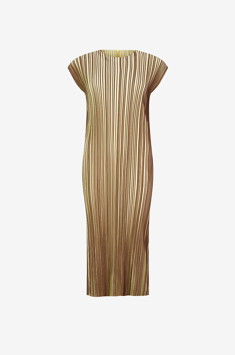 PHOEBE PHILO Mini Bark Pleats pleated crew neck midi dress Women MULTI COLOURED 1