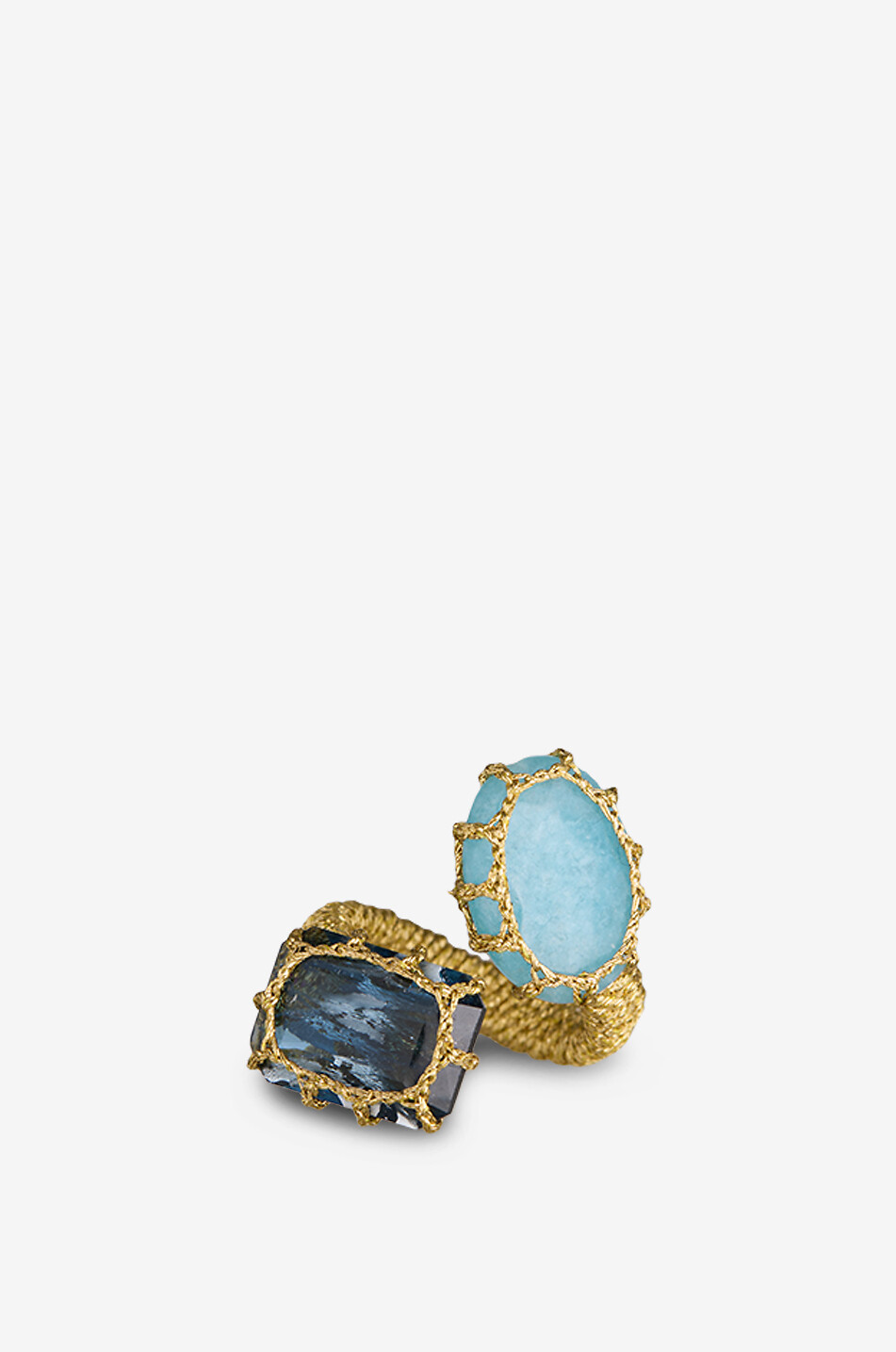 Bague ouverte ornée de pierres fines Cancun